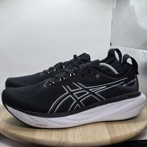 Men’s Size 12 - Asics Gel-Nimbus 25 Running Shoes 1011B547-001 Black/Pure Silver